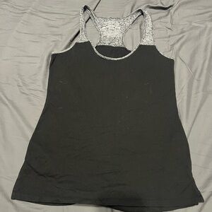 Grunt style Black and Gray Women's Racerback Tank Top